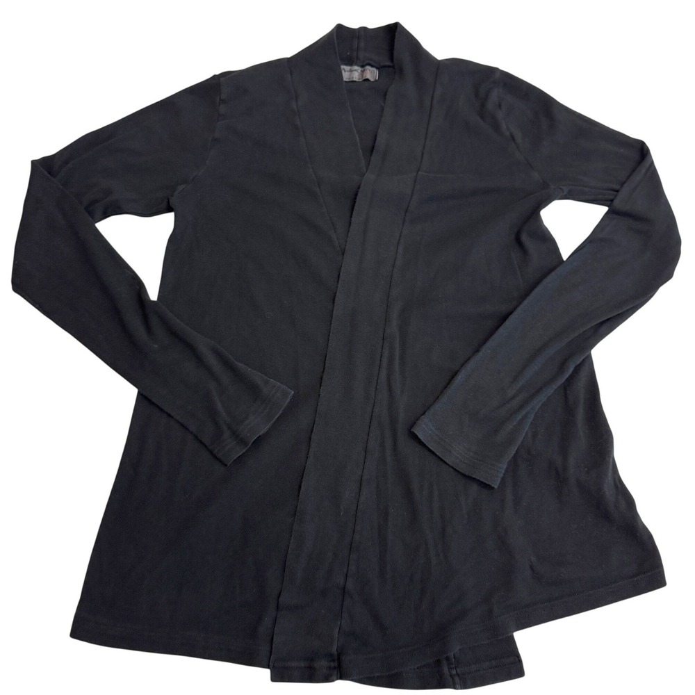 Michael‎ Stars Cardigan Women OS Black Open Front Lightweight Minimalist